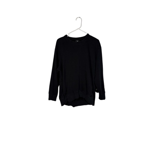 Nike Dri-FIT Sweatshirt Pullover Long Sleeve Black Athleisure Top Medium - Picture 1 of 4